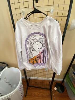 Casper The Friendly Ghost Seeing Is Believing White Sweatshirt XL 15-17